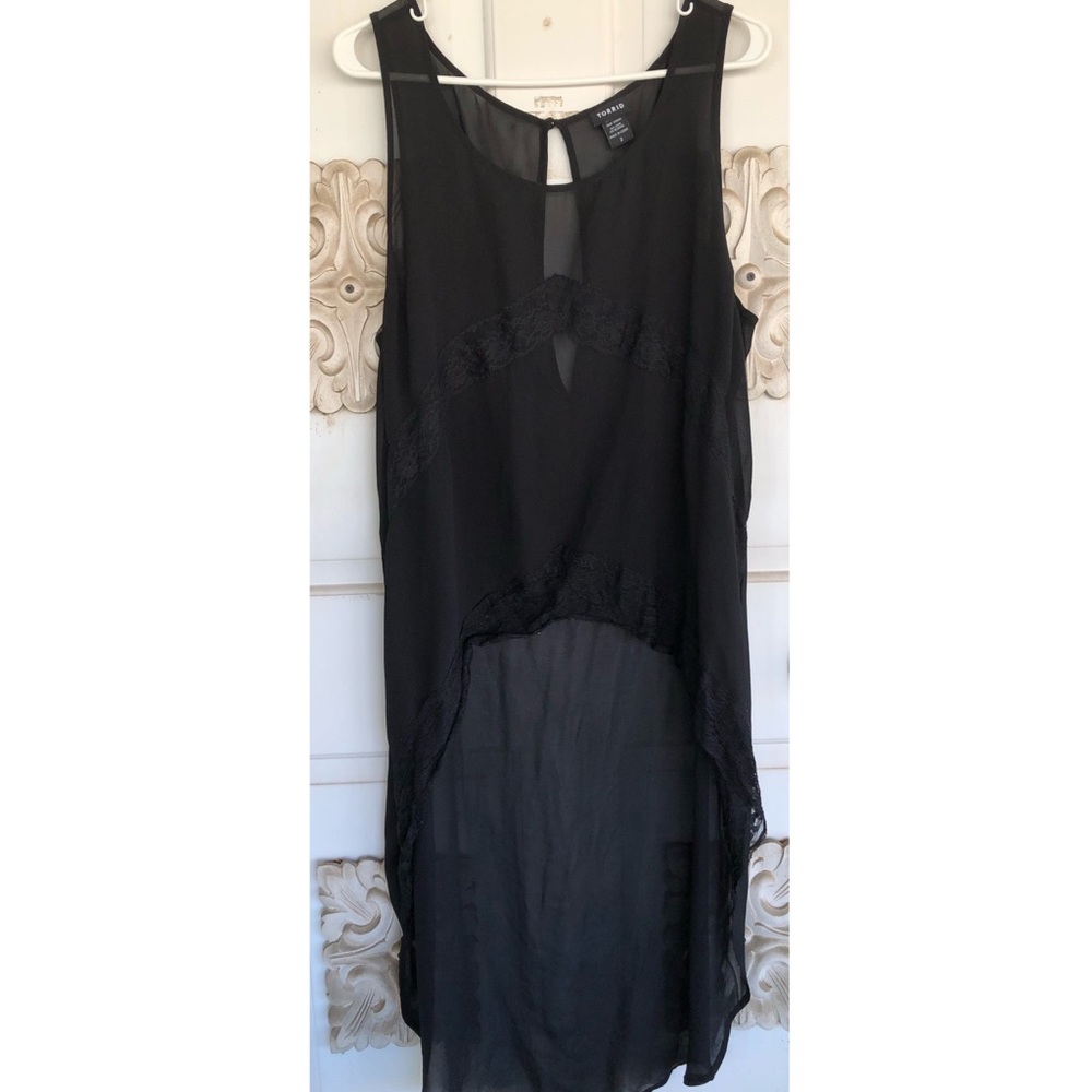 TORRID black tank with lace (BOGO)